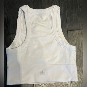 Alo White Racerback Tank Top